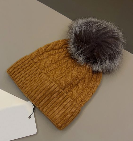 winter cashmere blend beanie hat/skull caps fur pom pom ski skull hats, Blue;gray
winter cashmere blend beanie hat/skull caps fur pom pom ski skull hats, Blue;gray