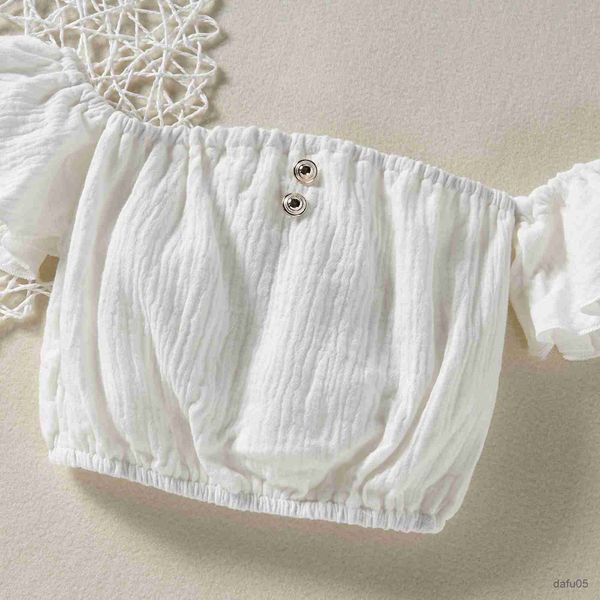 clothing sets solid color wrap printed pants girls fashion two piece petal sleeve design floral pattern summer set r230812, White
clothing sets solid color wrap printed pants girls fashion two piece petal sleeve design floral pattern summer set r230812, White