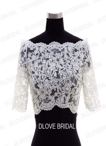 new half sleeve lace bridal jacket lace appliqued tulle wedding party dress sheer wraps bolero with covered buttons custom make re5457946, White
new half sleeve lace bridal jacket lace appliqued tulle wedding party dress sheer wraps bolero with covered buttons custom make re5457946, White