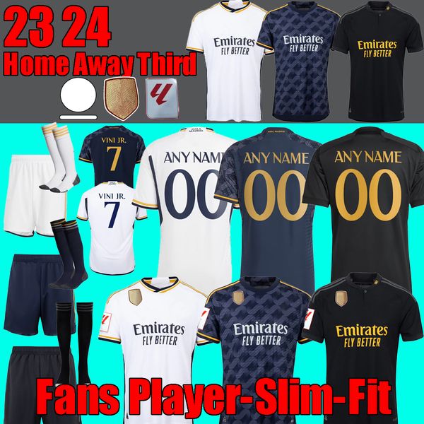 23 24 soccer jerseys fans player mbappe vini jr tchouameni modric valverde 2023 2024 football shirt men kids real madrids kroos bellingham t, Black;yellow
23 24 soccer jerseys fans player mbappe vini jr tchouameni modric valverde 2023 2024 football shirt men kids real madrids kroos bellingham t, Black;yellow