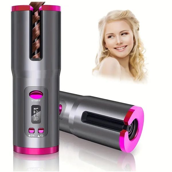 rechargeable automatic curling iron with lcd display and timer settings - perfect for long hair styling
rechargeable automatic curling iron with lcd display and timer settings - perfect for long hair styling