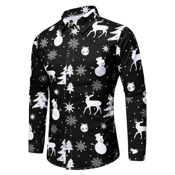 men shirt 5 color christmas shirts snowflakes deer printed fashion casual clothes party blouse long sleeve men's314h, White;black
men shirt 5 color christmas shirts snowflakes deer printed fashion casual clothes party blouse long sleeve men's314h, White;black