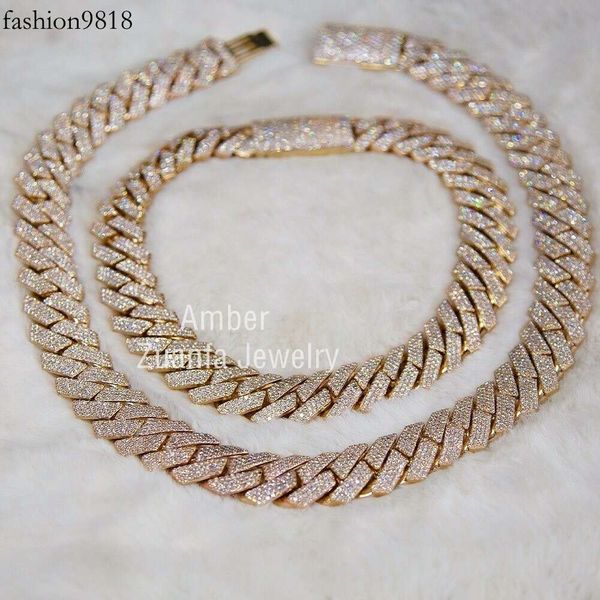 custom 18mm 20mm necklace iced out jewelry diamond chains hip hop chain moissanite cuban link chain, Silver
custom 18mm 20mm necklace iced out jewelry diamond chains hip hop chain moissanite cuban link chain, Silver