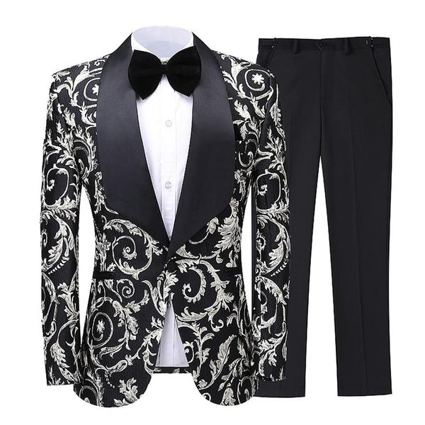 eu size 2020 new luxury jacquard printed men suit slim fit wedding tuxedo custom made wedding groom party suits costume homme232z, White;black
eu size 2020 new luxury jacquard printed men suit slim fit wedding tuxedo custom made wedding groom party suits costume homme232z, White;black
