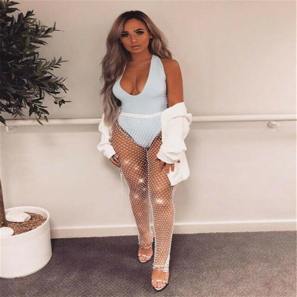 crystal diamond shiny women pants elastic fishnet long trousers see through mesh transparent pants elegant vintage282t, Black
crystal diamond shiny women pants elastic fishnet long trousers see through mesh transparent pants elegant vintage282t, Black