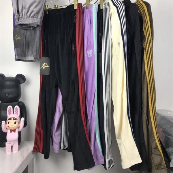 2020ss aap awge needles butterfly embroidery sweatpants men women striped joggers velvet pants sweatpants239p, Black
2020ss aap awge needles butterfly embroidery sweatpants men women striped joggers velvet pants sweatpants239p, Black