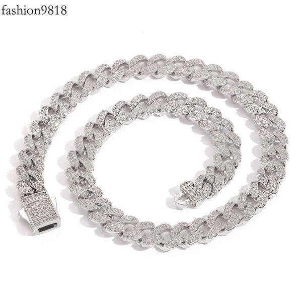 fine jewelry 12mm vvs moissanite iced out diamond sterling sier hip hop necklace cuban link chain men and women, Silver
fine jewelry 12mm vvs moissanite iced out diamond sterling sier hip hop necklace cuban link chain men and women, Silver
