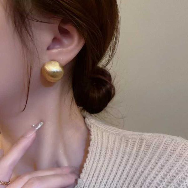 women's trendy hemispherical shape stud earrings chic gold color metal big round dangle ear jewelry party gift to her, Silver
women's trendy hemispherical shape stud earrings chic gold color metal big round dangle ear jewelry party gift to her, Silver