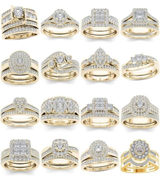 wedding rings 2pcs bridal set elegant crystal engagement ring luxury gold color round heart zircon for women boho jewelry 20211350658, Slivery;golden
wedding rings 2pcs bridal set elegant crystal engagement ring luxury gold color round heart zircon for women boho jewelry 20211350658, Slivery;golden