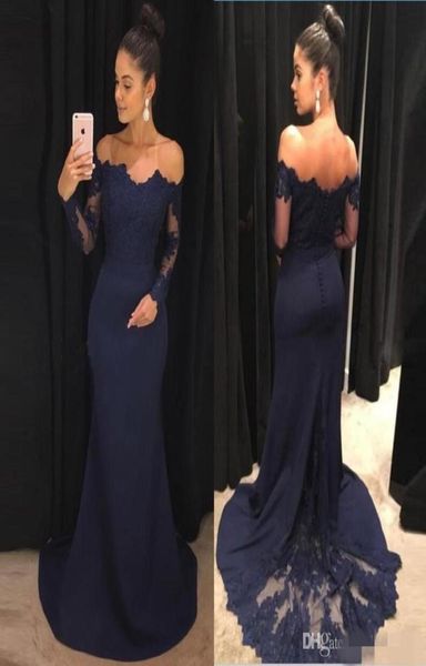 navy blue evening dresses mermaid lace long sleeves prom gowns off the shoulder sweep train bridesmaid dress formal party gowns1104267, Black;red
navy blue evening dresses mermaid lace long sleeves prom gowns off the shoulder sweep train bridesmaid dress formal party gowns1104267, Black;red