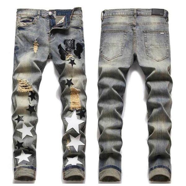 european trend jean letter star jean men embroidery patchwork ripped jeans trend brand motorcycle pant mens skinny jeans2676, Blue
european trend jean letter star jean men embroidery patchwork ripped jeans trend brand motorcycle pant mens skinny jeans2676, Blue