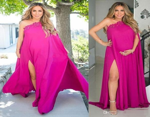 fuchsia one shoulder pregnant evening dresses high split side plus size chiffon maternity dresses with applique long prom gowns1994751, Black;red
fuchsia one shoulder pregnant evening dresses high split side plus size chiffon maternity dresses with applique long prom gowns1994751, Black;red