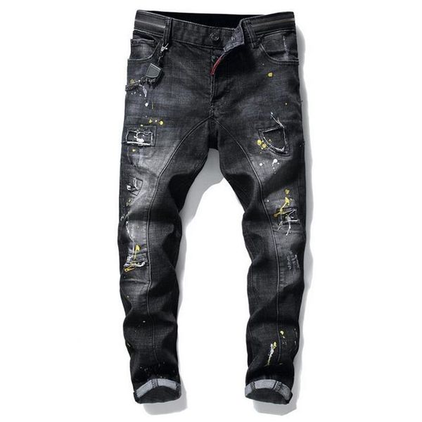 men slim fit big size jeans men's paint hole style destroyed skinny straight leg washed luxury casual regular denim pants tro194x, Blue
men slim fit big size jeans men's paint hole style destroyed skinny straight leg washed luxury casual regular denim pants tro194x, Blue