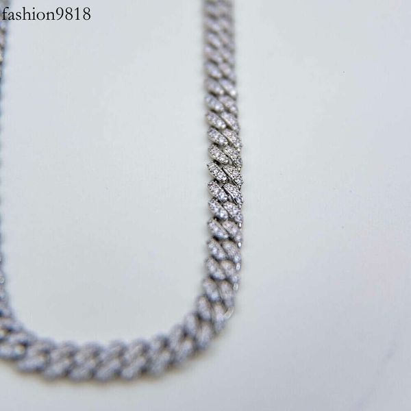 hip hop chain sterling sier 8mm one row diamond ice miami moissanite chain cuban, Silver
hip hop chain sterling sier 8mm one row diamond ice miami moissanite chain cuban, Silver