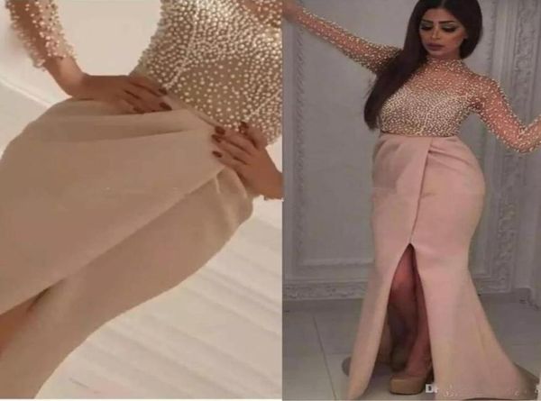 front slit beading pearls african evening dresses sheer long sleeve pink satin formal party gowns high neck arabic prom dress2250697, Black;red
front slit beading pearls african evening dresses sheer long sleeve pink satin formal party gowns high neck arabic prom dress2250697, Black;red