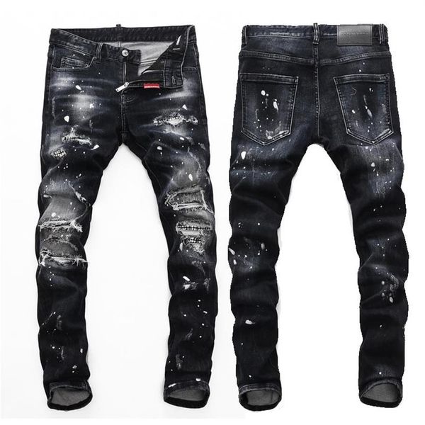 men's jeans european nightclub style brand black italy luxury men denim trousers patchwork slim letter pencil pants for264v, Blue
men's jeans european nightclub style brand black italy luxury men denim trousers patchwork slim letter pencil pants for264v, Blue