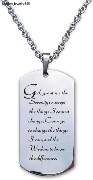 strands strings serenity prayer stainless steel designer dog tag necklace not applicable, Black
strands strings serenity prayer stainless steel designer dog tag necklace not applicable, Black