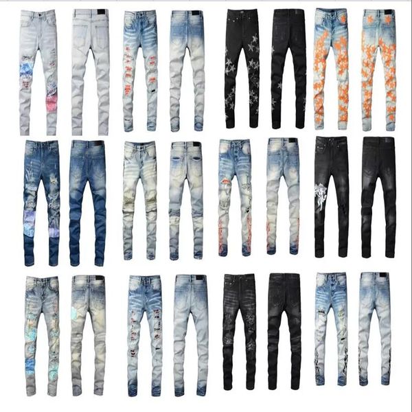 2022 european and american men's jeans designer jeans street fashion tide brand cycling motorcycle wash patch letter loose fi197t, Blue
2022 european and american men's jeans designer jeans street fashion tide brand cycling motorcycle wash patch letter loose fi197t, Blue