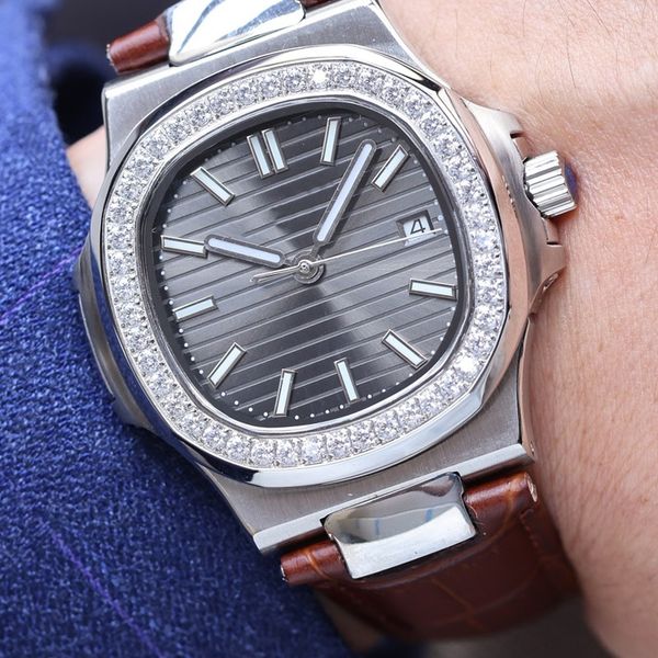 8 styles luxury watch mens pp watches 5711 eta cal.324 automatic super movement quality silver case dial grey dial waterproof wristwatches w, Slivery;brown
8 styles luxury watch mens pp watches 5711 eta cal.324 automatic super movement quality silver case dial grey dial waterproof wristwatches w, Slivery;brown