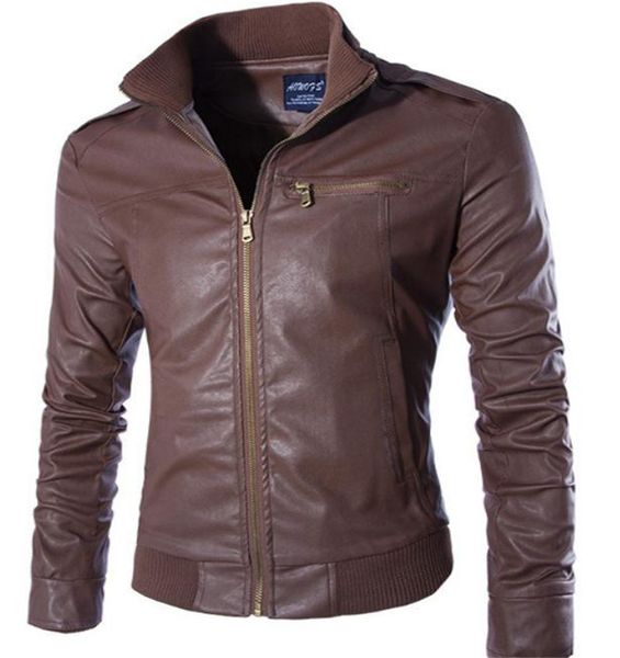 men's jackets locomotive collar zipper short leather coat jacket spring autumn slim artificial 230812, Black;brown
men's jackets locomotive collar zipper short leather coat jacket spring autumn slim artificial 230812, Black;brown