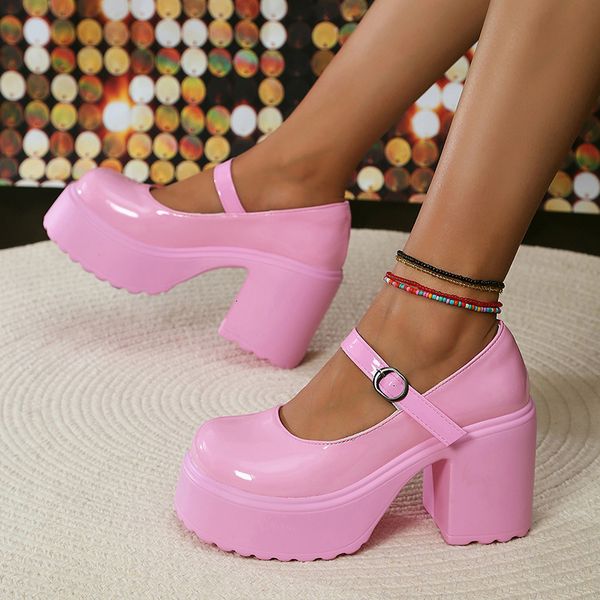 sandals rimocy high heels platform mary janes for women patent leather chunky pumps woman ankle buckle pink party shoes plus size 230812, Black
sandals rimocy high heels platform mary janes for women patent leather chunky pumps woman ankle buckle pink party shoes plus size 230812, Black