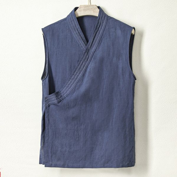 men's vests chinese traditional hanfu undershirt linen cotton sleeveless tang suit kimono jacket 230812, Black;white
men's vests chinese traditional hanfu undershirt linen cotton sleeveless tang suit kimono jacket 230812, Black;white