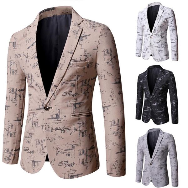 mens fashion high-grade printing suit coat casual wedding business male blazer jacket masculino slim fit hombre plus s285o, White;black
mens fashion high-grade printing suit coat casual wedding business male blazer jacket masculino slim fit hombre plus s285o, White;black