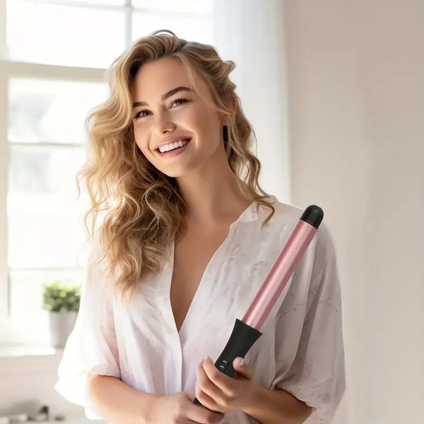 professional 25mm curling iron with hair clips and gloves - create stunning curls and waves with ease, Black
professional 25mm curling iron with hair clips and gloves - create stunning curls and waves with ease, Black