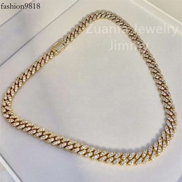 8mm one row mirco pave vvs1 moissanite bling diamond clarity miami cuban link chain chocker, Silver
8mm one row mirco pave vvs1 moissanite bling diamond clarity miami cuban link chain chocker, Silver
