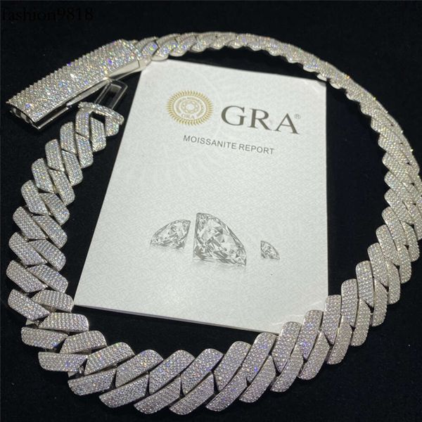 fine jewelry buss down 20mm big guy sterling sier vvs1 moissanite cuban chain full iced out diamond miami cuban link chain, Silver
fine jewelry buss down 20mm big guy sterling sier vvs1 moissanite cuban chain full iced out diamond miami cuban link chain, Silver