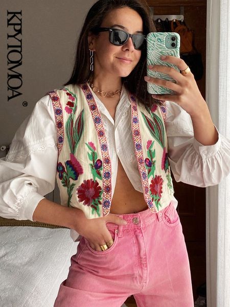 women's vests kpytomoa women fashion floral embroidery cropped open waistcoat vintage v neck sleeveless female outerwear chic 230811, Black;white
women's vests kpytomoa women fashion floral embroidery cropped open waistcoat vintage v neck sleeveless female outerwear chic 230811, Black;white