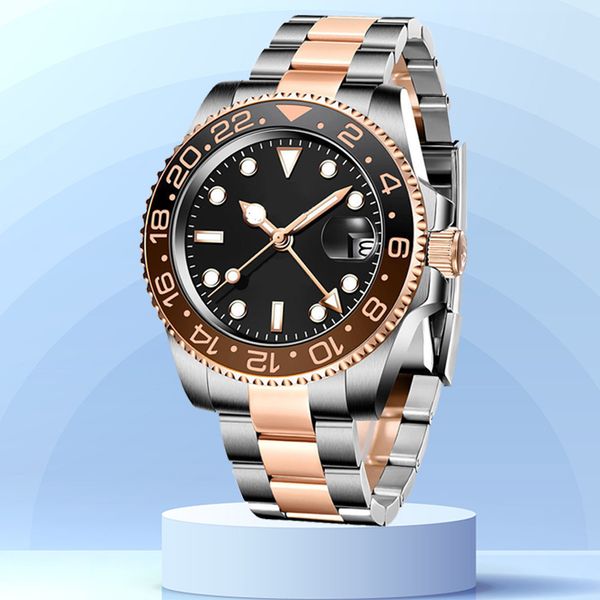aaa watches ceramic bezel watch gmt ii automatic mechanical movement luminous waterproof fashion wristwatches gift watch 40mm mechanical wat, Slivery;brown
aaa watches ceramic bezel watch gmt ii automatic mechanical movement luminous waterproof fashion wristwatches gift watch 40mm mechanical wat, Slivery;brown