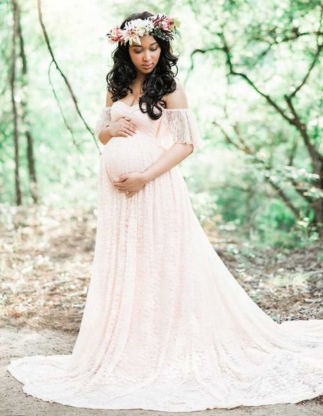 maternity off shoulder ruffle sleeve pregnancy dress long lace women's pgraphy dress for p shoot baby shower, White
maternity off shoulder ruffle sleeve pregnancy dress long lace women's pgraphy dress for p shoot baby shower, White