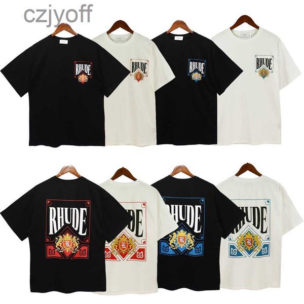 rhude short sleeves american high street fashion brand playing card printing loose relaxed fashion t-shirt summer, White;black
rhude short sleeves american high street fashion brand playing card printing loose relaxed fashion t-shirt summer, White;black