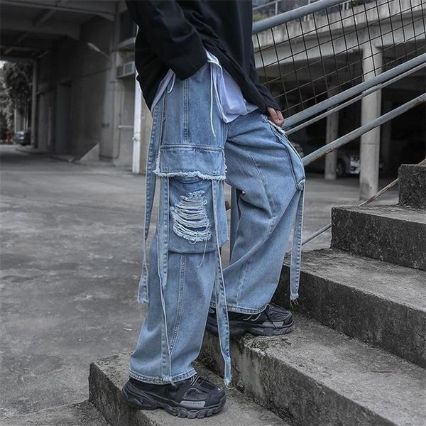 houzhou baggy jeans ripped for men denim trousers male punk rave goth pants cargo streetwear autumn hip hop 220328210h, Blue
houzhou baggy jeans ripped for men denim trousers male punk rave goth pants cargo streetwear autumn hip hop 220328210h, Blue