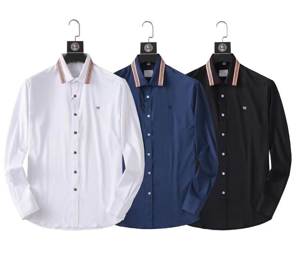 2023 new high-end shirt men's embroidery mercerized cotton ironing solid color casual business long sleeve shirt, White;black
2023 new high-end shirt men's embroidery mercerized cotton ironing solid color casual business long sleeve shirt, White;black