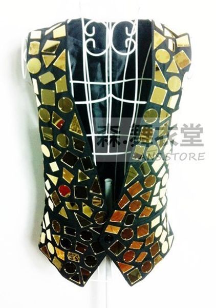 men's vests s-5xl men's fashion slim mirror gold vest nightclub stage dj ds bar singer vests stage costumes cltohing 230812, Black;white
men's vests s-5xl men's fashion slim mirror gold vest nightclub stage dj ds bar singer vests stage costumes cltohing 230812, Black;white