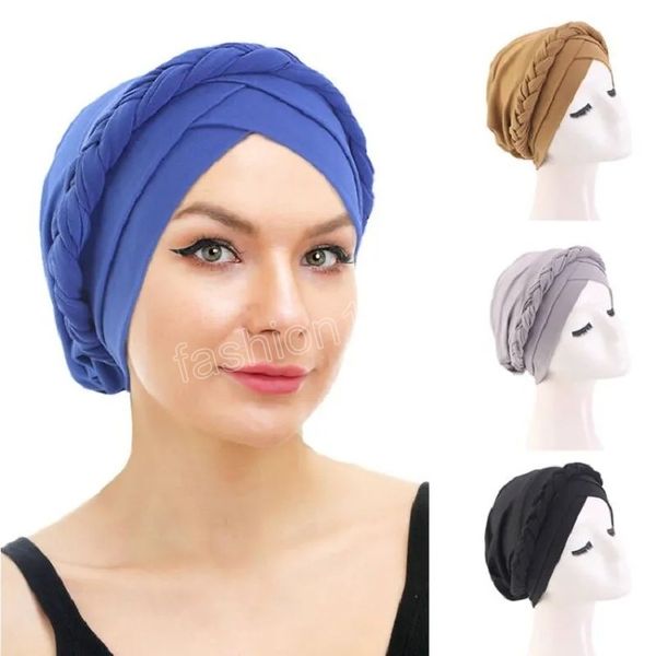women muslim braid head scarf turban cancer hat chemo cap islamic hijab arab cap hat hair loss bonnet beanies hair accessories, Blue;gray
women muslim braid head scarf turban cancer hat chemo cap islamic hijab arab cap hat hair loss bonnet beanies hair accessories, Blue;gray