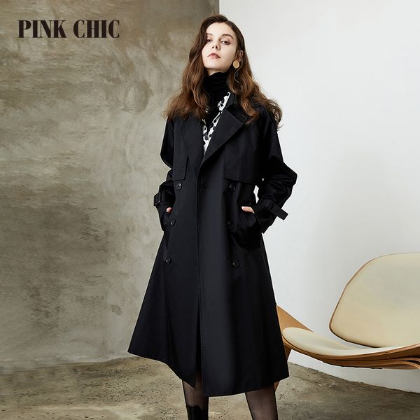 women's trench coats pink chic spring autumn windbreaker long lapel collar women double breasted waist belt elegant commuting british 6, Tan;black
women's trench coats pink chic spring autumn windbreaker long lapel collar women double breasted waist belt elegant commuting british 6, Tan;black
