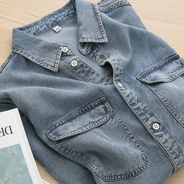 american order expensive is shirt good super soft light and very smooth denim loose women, White
american order expensive is shirt good super soft light and very smooth denim loose women, White