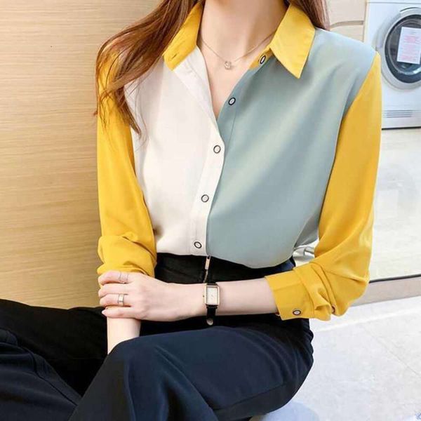 spring womens clothing and autumn blouses korean color matching shirt long sleeved base loose all kinds, White
spring womens clothing and autumn blouses korean color matching shirt long sleeved base loose all kinds, White
