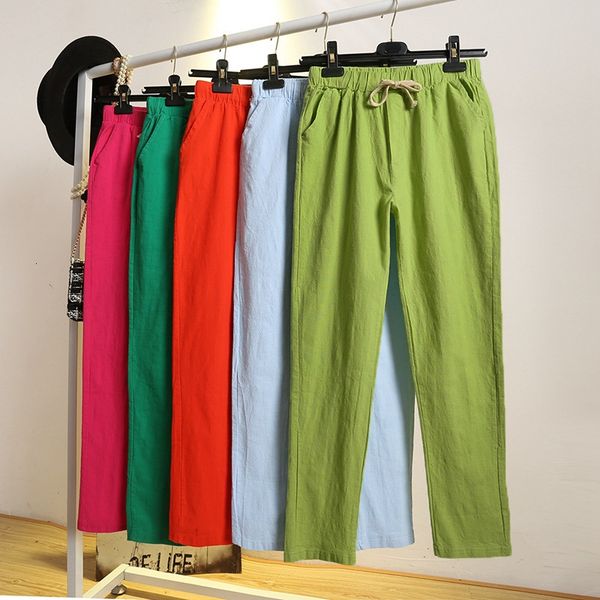 womens pants capris cotton linen women spring summer green harem solid elastic waist trousers soft 230812, Black;white
womens pants capris cotton linen women spring summer green harem solid elastic waist trousers soft 230812, Black;white