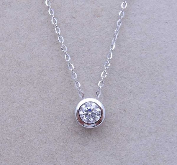 customized make 10k white gold necklace 2ct round shape moissanite pendant with necklace, Silver
customized make 10k white gold necklace 2ct round shape moissanite pendant with necklace, Silver