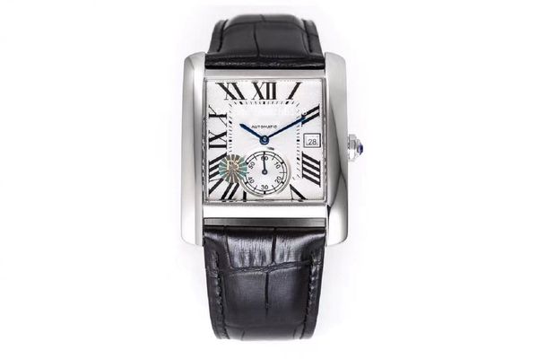 tank square men's watch automatic mechanical roman digital scale stainless steel transparent bottom date display spinel crown blue poin, Slivery;brown
tank square men's watch automatic mechanical roman digital scale stainless steel transparent bottom date display spinel crown blue poin, Slivery;brown