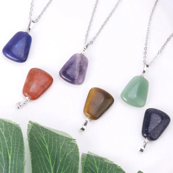 natural stone geometric pendant necklace stainless steel chain pink crystal pendants for making diy earrings jewelry, Silver
natural stone geometric pendant necklace stainless steel chain pink crystal pendants for making diy earrings jewelry, Silver