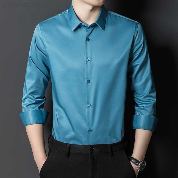 men's casual shirts 2023 new luxurious smooth soft non-ironing men's long sleeve shirt fashion man business casual party social sh, White;black
men's casual shirts 2023 new luxurious smooth soft non-ironing men's long sleeve shirt fashion man business casual party social sh, White;black