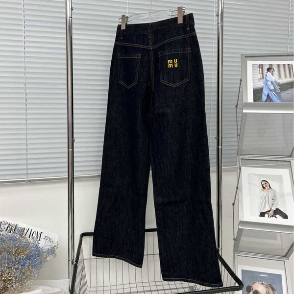 fashion women jeans miu letter embroidered denim pants designer jeans high waist wide wtripped trousers womens casual pants, Blue
fashion women jeans miu letter embroidered denim pants designer jeans high waist wide wtripped trousers womens casual pants, Blue