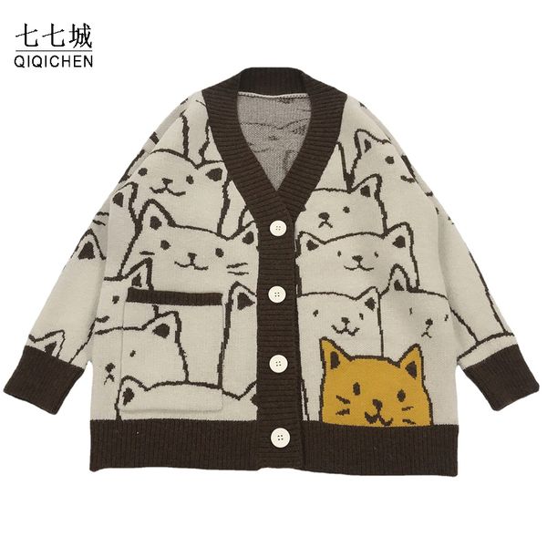 men's sweaters harajuku cartoon cat print cardigan sweater men women street pattern knitwear fashion casual retro knitted jacket 230812, White;black
men's sweaters harajuku cartoon cat print cardigan sweater men women street pattern knitwear fashion casual retro knitted jacket 230812, White;black