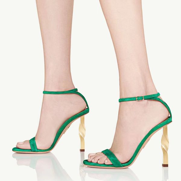 aquazzura suede stiletto sandals electroplated heel gladiator women's ankle-wrap open toe party evening shoes luxury designer high heel, Black
aquazzura suede stiletto sandals electroplated heel gladiator women's ankle-wrap open toe party evening shoes luxury designer high heel, Black