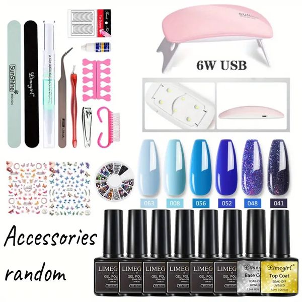 1set, gel nail polish starter kit with u v light, nail manicure tools, 6 colors gel polish with 54w usb nail lamp, base coat nail tools gel
1set, gel nail polish starter kit with u v light, nail manicure tools, 6 colors gel polish with 54w usb nail lamp, base coat nail tools gel
